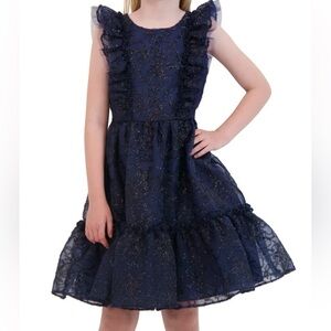NWT Kensie Girl metallic blue dress special occasion